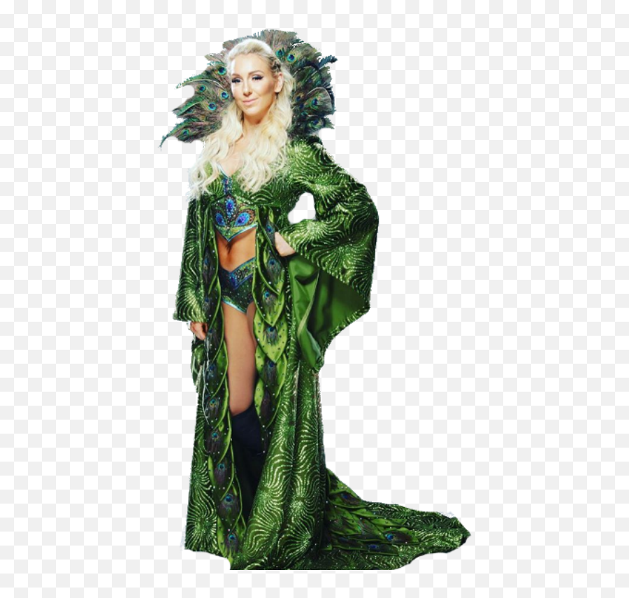 Download Pack New Renders Green - Charlotte Flair Entrance Attire Png,Charlotte Flair Png