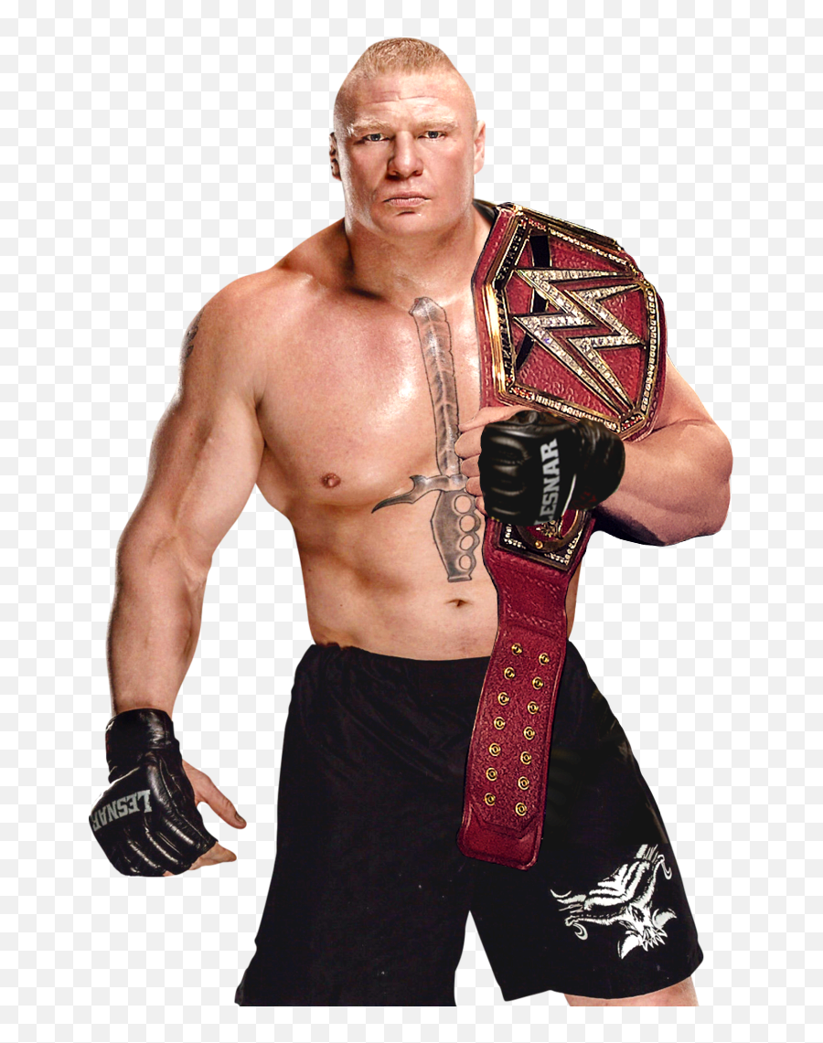 Wwe And Ufc Crossover - Brock Lesnar With Belt Png,Bobby Lashley Png