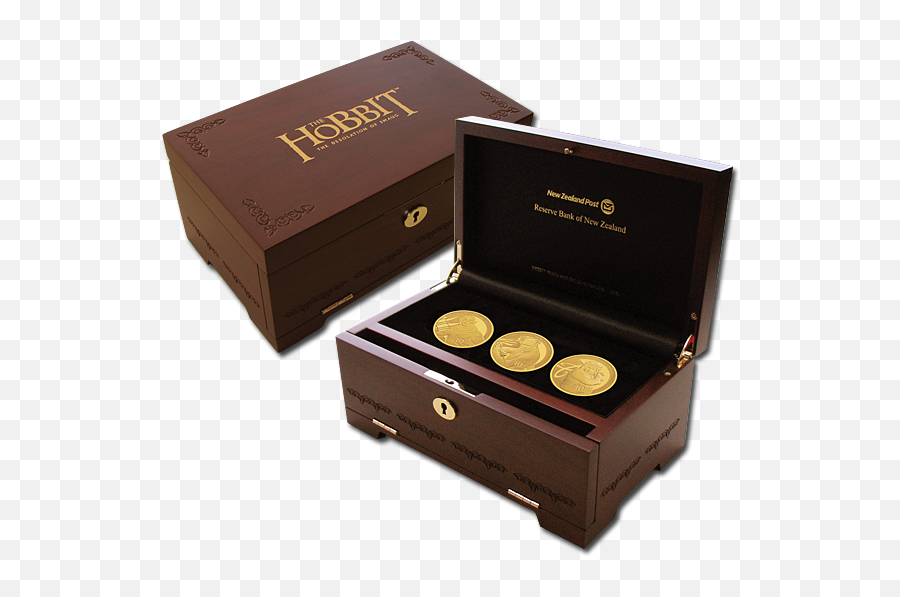 New Zealand - 2013 10 Gold Proof 3 Coin Set The Hobbit The Desolation Of Smaug Box Png,Smaug Png