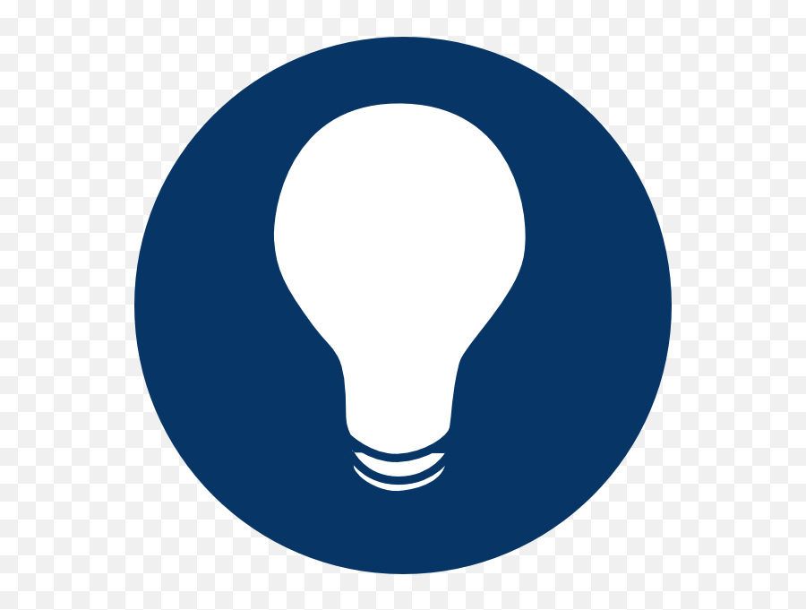 Download Lightbulb Clipart Smart - Blue Bulb Logo Light Bulb Icon Dark Blue Png,Light Bulb Clip Art Png