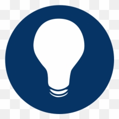 Download Lightbulb Clipart Smart - Blue Bulb Logo Icon Dark png
