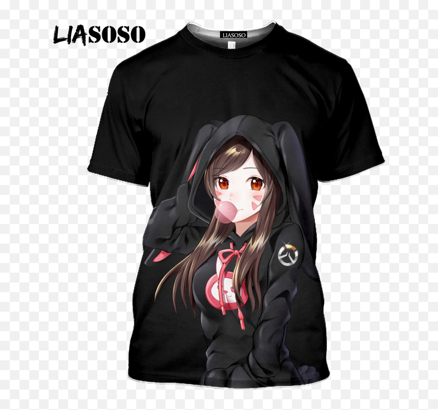 Liasoso Japanese Cartoon Anime T Shirt 3d Printed Unisex - D Va Anime Hoodie Png,Loli Png