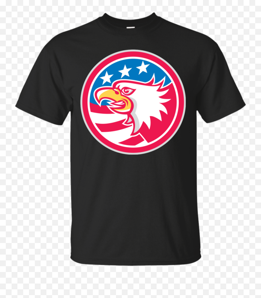 American Bald Eagle Head Flag Circle Retro T - Shirt U2013 Store1510 Starcraft T Shirt Fcarbot Png,Bald Eagle Head Png