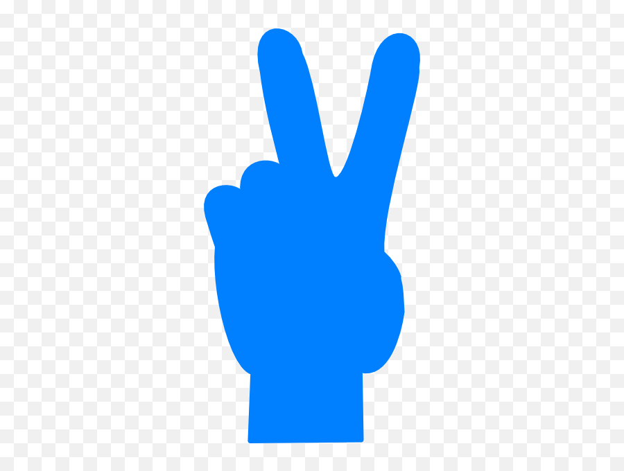 Blue Peace Hand Clip Art - Vector Clip Art Clip Art Png,Peace Hand Sign Png