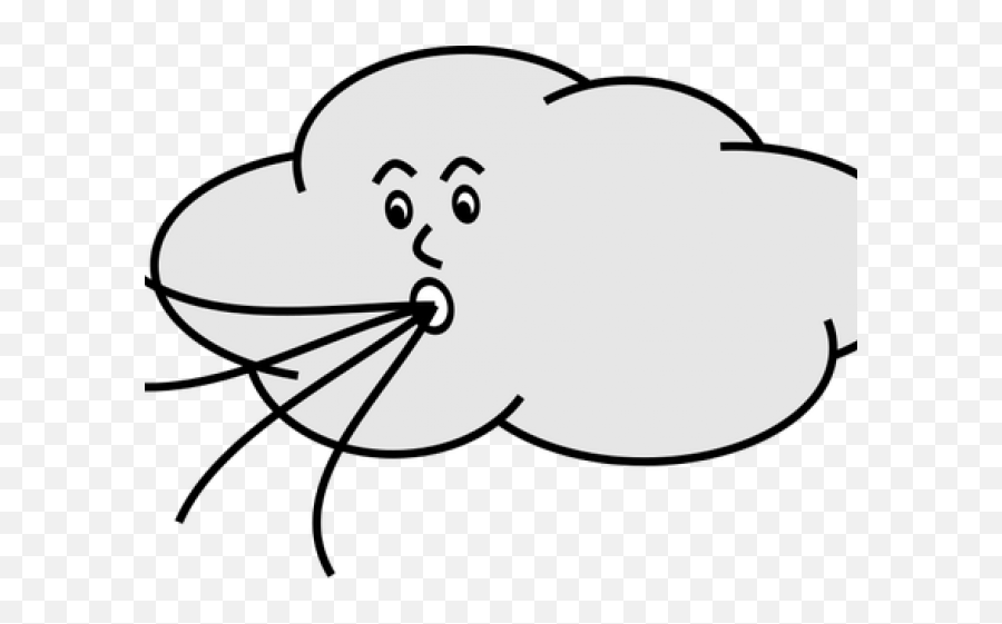 Download Cloud Clipart Outline - Wind Clip Art Transparent Cloud Wind Blowing Gif Png,Cloud Clipart Transparent