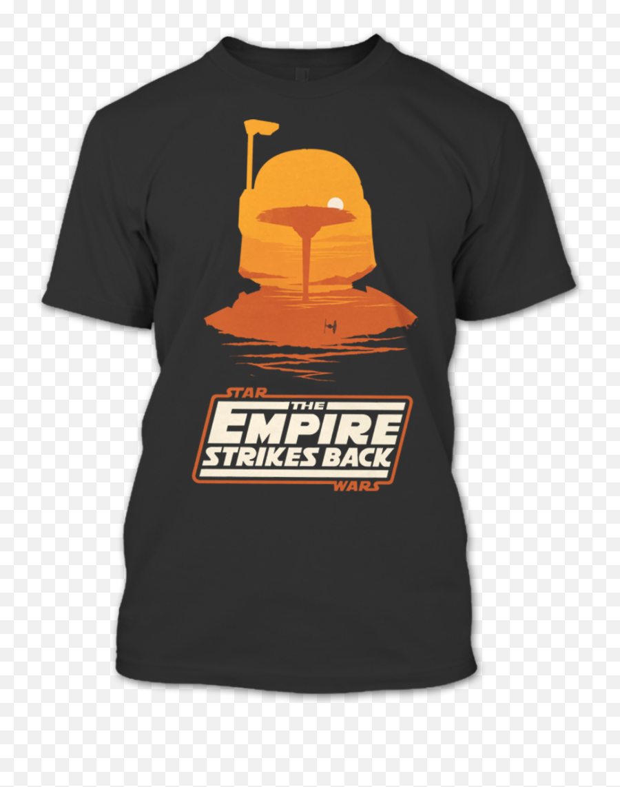 The Empire Strikes Back Boba Fett Star Wars Force Awakens T Shirt - Wars The Empire Strikes Back Png,Star Wars Empire Logo