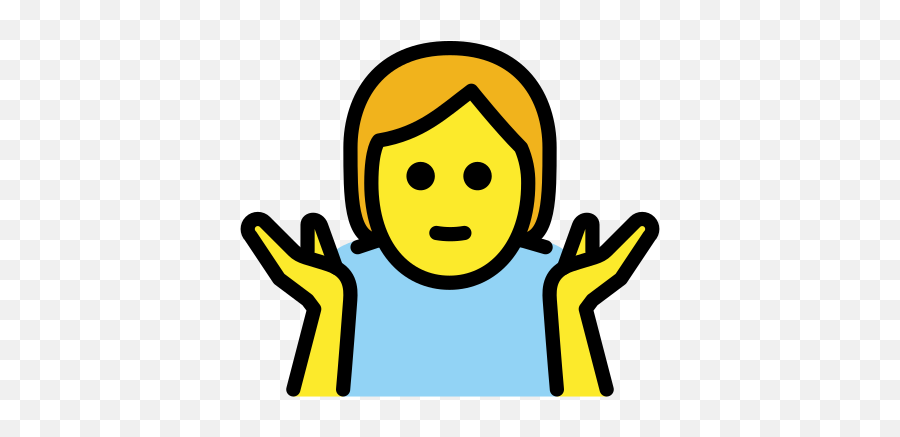 Person Shrugging Emoji - Person Shrugging Png,Shrug Emoji Transparent