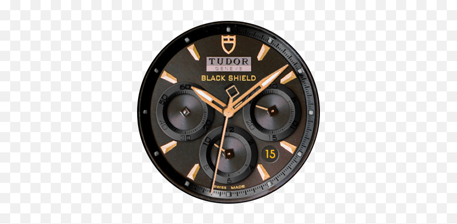Tudor Black U0026 Gold Shield U2013 Watchfaces For Smart Watches - Solid Png,Black Shield Png