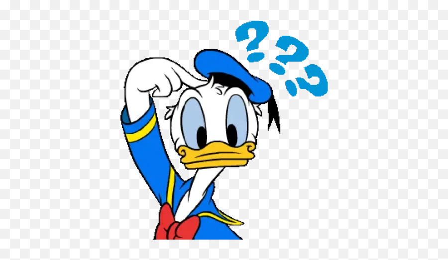 Donald Duck Whatsapp Stickers - Stickers Cloud Donald Duck Thinking Clipart Png,Donald Duck Icon