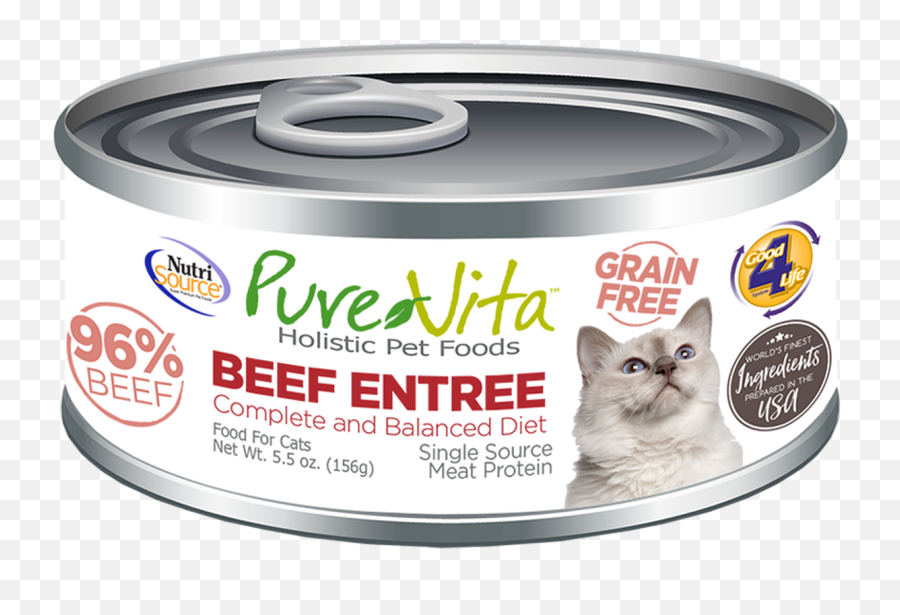 Pure Vita Beef Entree Canned Cat Food 55oz - Pure Vita Can Png,Wesc Icon Hoodie