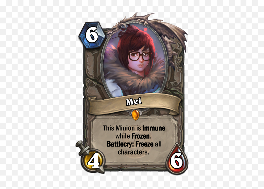 Overwatch Cards - Fan Creations Hearthstone General Hearthstone Overwatch Card Back Png,Mei Overwatch Png