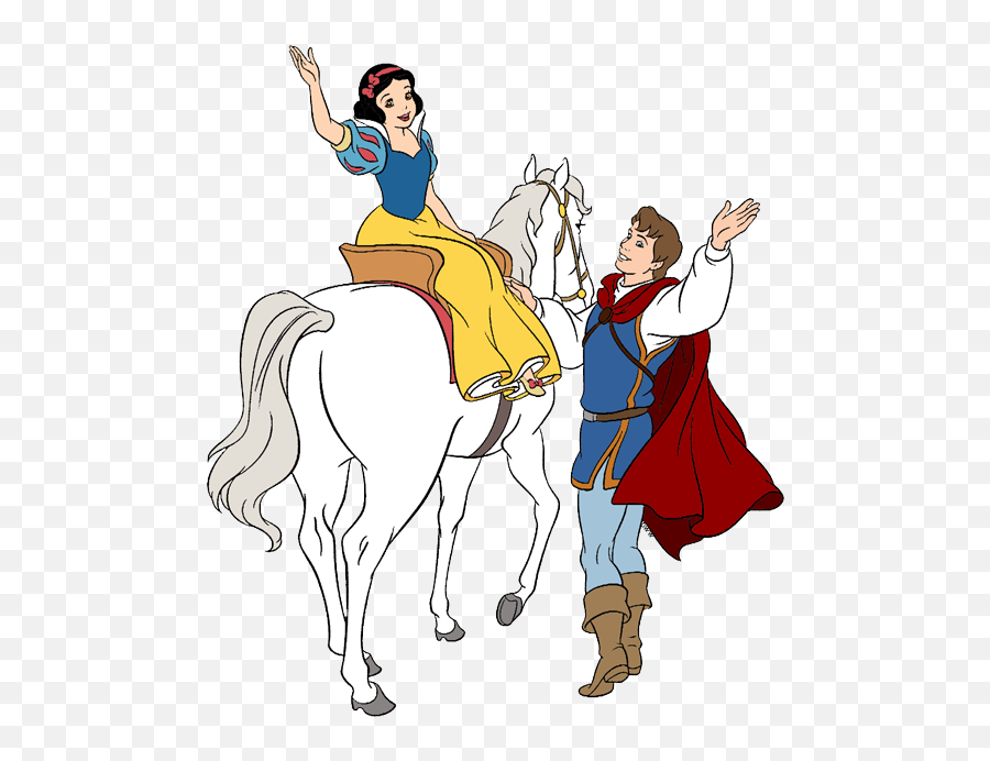 Disney Snow White Horse Clipart - Snow White And Prince Png,White Horse Png