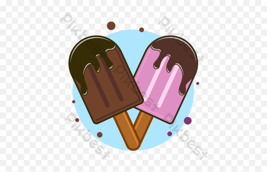 Double Ice Cream Illustration Icon Png Images Ai Free - Ice Cream Bar,Ice Icon Png