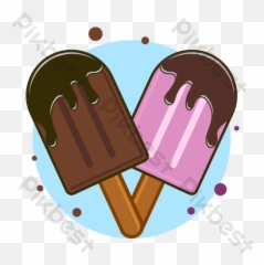 Double Ice Cream Illustration Icon Png Images Ai Free - Ice Cream Bar