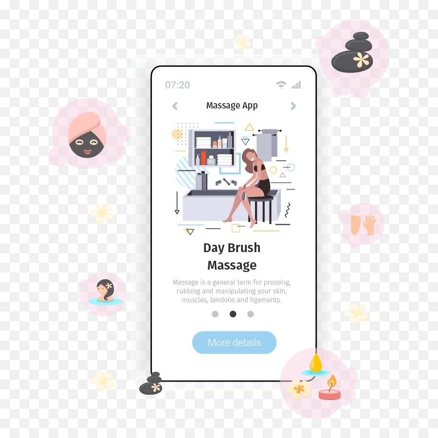 Massage App Development Company Soothe Zeel Or Urban Kind - Mobile Phone Png,Phone Icon Brushes Photoshop