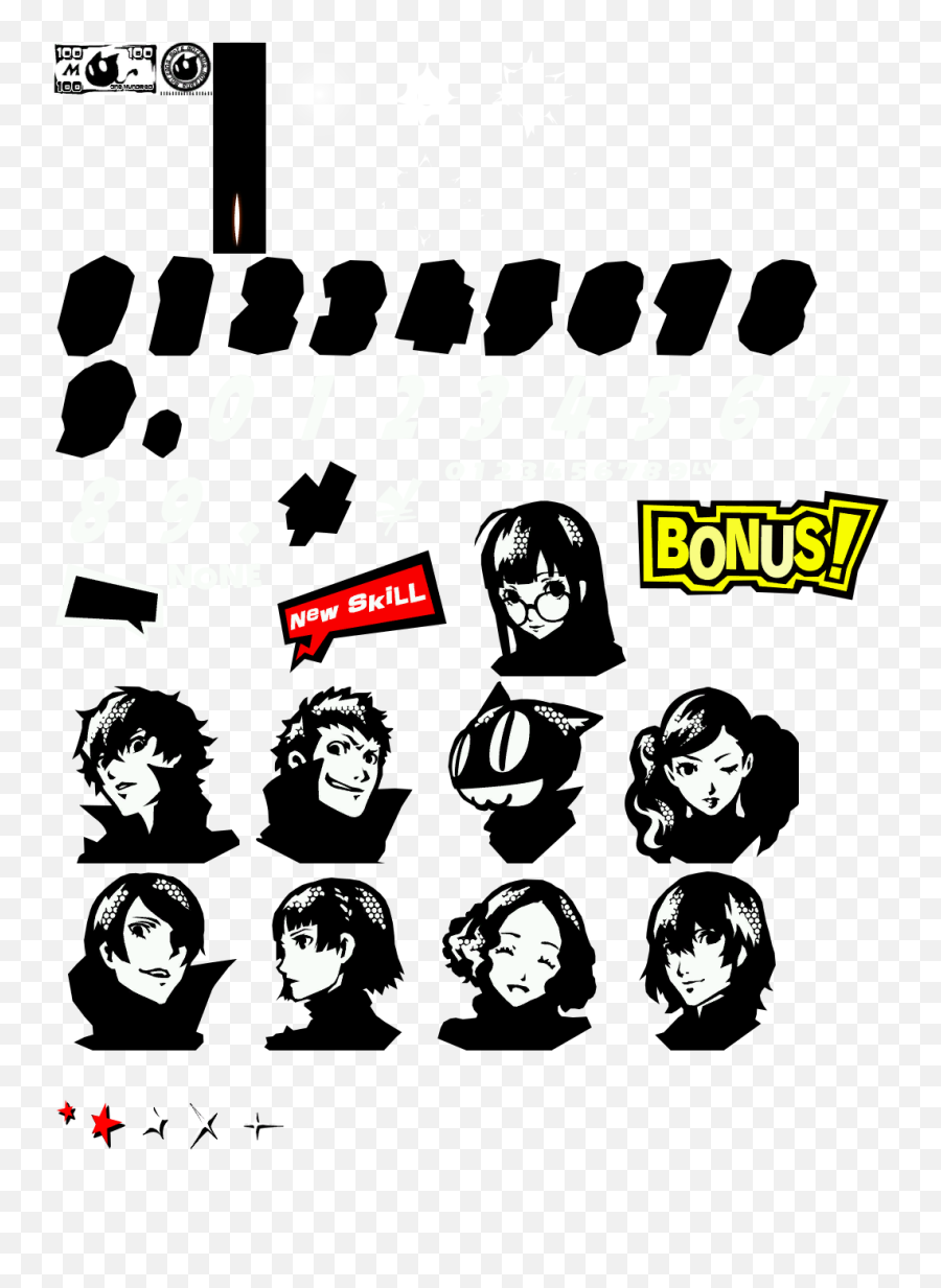 Download Click For Full Sized Image Battle Results - Persona Persona 5 Bubble Template Transparent Png,Levelup Icon