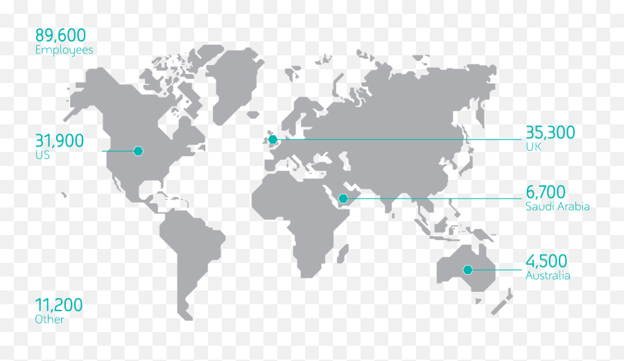 Where We Operate Bae Systems International - High Resolution Illustrator World Map Vector Png,Saudi Arabia Map Icon