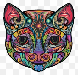 Httpswwwambiance - Stickercomenwalldecals60cat Psychedelic Chat Png,Psychedelic Png
