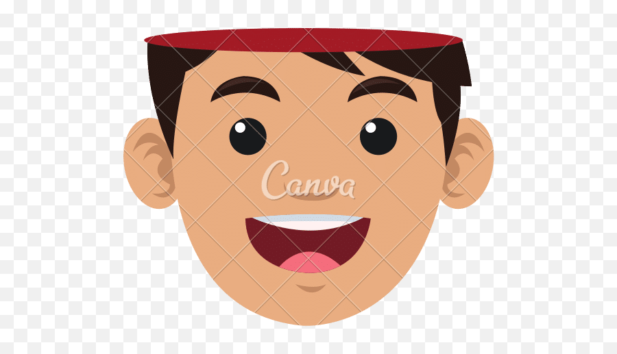 Open Human Head Icon - Canva Cara De Hombre Feliz Png,Person Head Icon