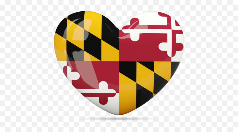 Heart Icon Illustration Of Flag Ofu003cbr U003e Maryland Png Shaped