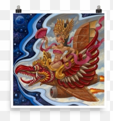 Garuda Girl Premium Luster Photo Paper Poster - Dragon png