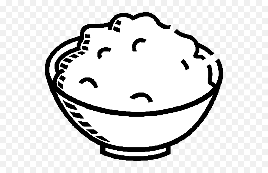Rice Bowl Outline Clipart - Clipart Suggest Png,Rice Icon Vector