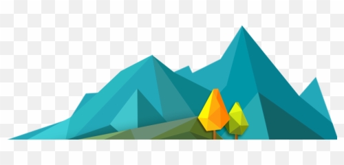 Mountain Border Geometric Ftestickers - Mountain Cartoon Images Png