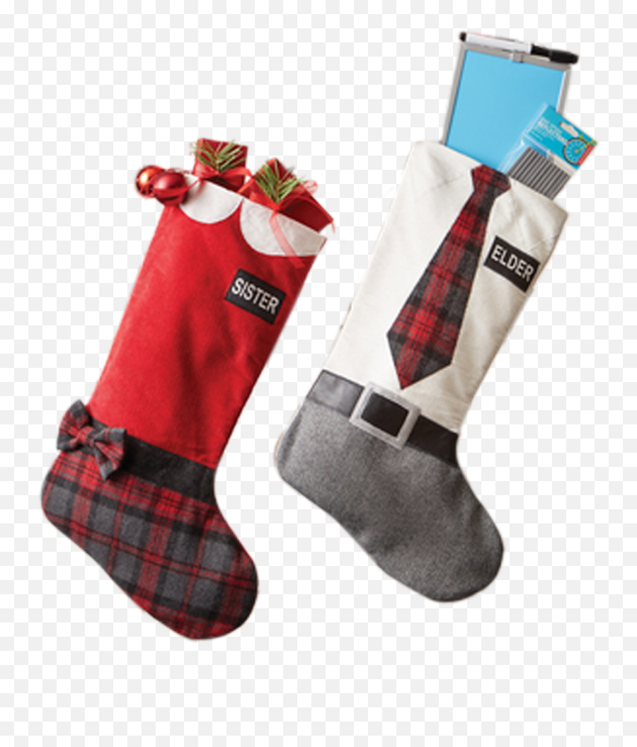 Plaid Wool Missionary Stocking - Deseret Book Christmas Gifts For Missionaries Png,Christmas Stockings Png