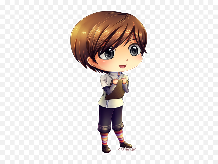Download Chibi Teacher Png - Brown Hair Png Image With No Cartoon,Teacher Transparent Background