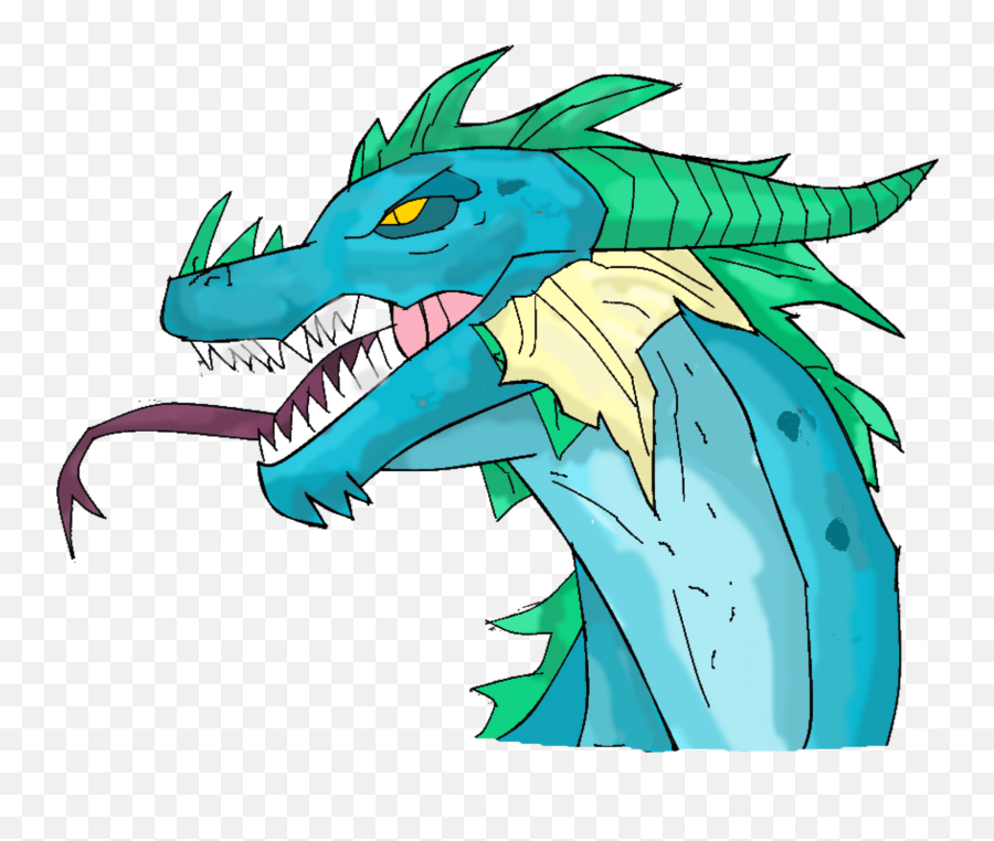 Blue Dragon Cartoon - Dragon Head Cartoon Dragon Png,Blue Dragon Png