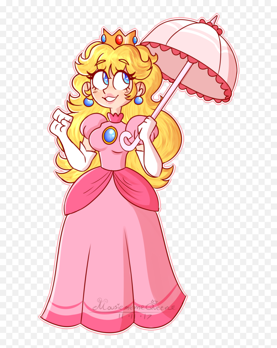 Download Princess Peach By Mousiememequeen - Peach Mario Art Cartoon Png,Princess Peach Transparent