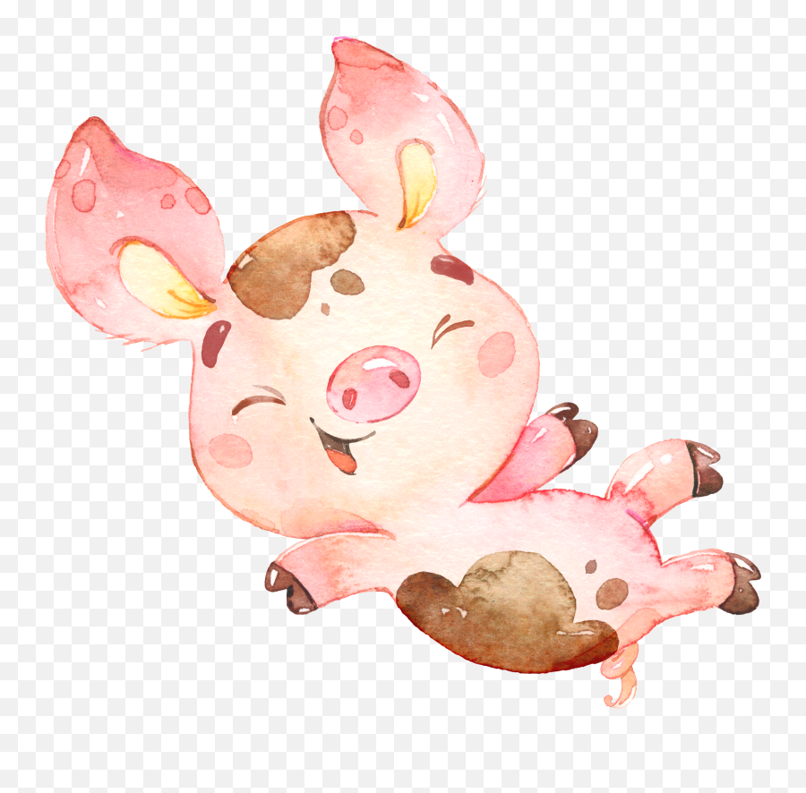 Download Pig Illustration Drawing Art Pigs - Watercolor Pig Transparent Background Png,Pigs Png