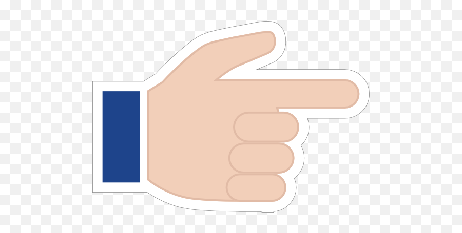 Hands Pointing With Thumb Up Emoji Sticker - Hand Png,Thumbs Up Emoji Transparent Background