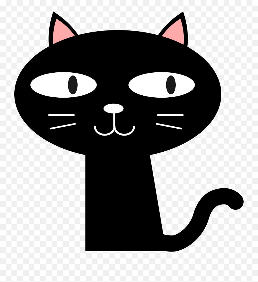 Animal Cartoon - Cartoon Black Cat Cute Png,Cartoon Cat Png