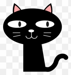 Animal Cartoon - Black Cat Cute png