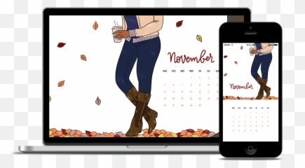 November Fall Leaves Desktop Mobile Backgrounds - ohsopaper Smartphone png