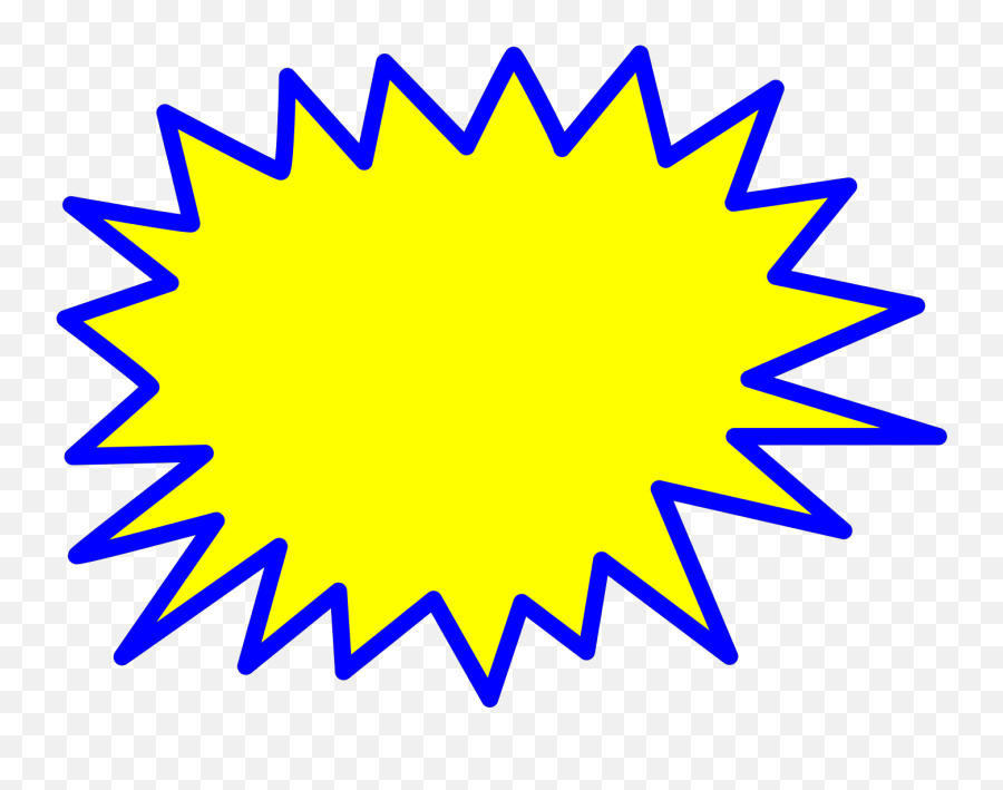 Yellow Explosion Blank Pow Svg Vector - Pow Png,Pow Png