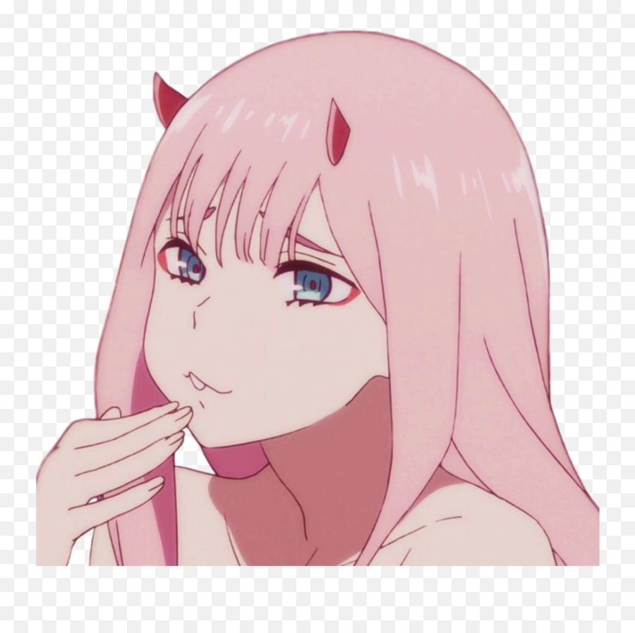 Anime 002 02 Zerotwo Franxx Sticker By - Zero Two Stickers Png,Zero Two Png  - free transparent png images - pngaaa.com