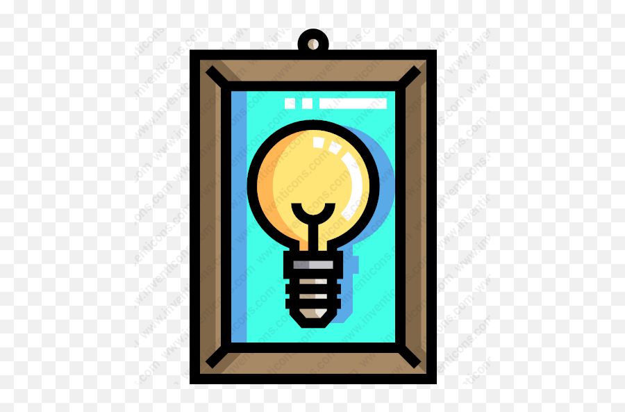 Download Miscellaneous Picture Frame Light Bulb Decorative Art Vector Icon Inventicons - Emblem Png,Decorative Frame Png