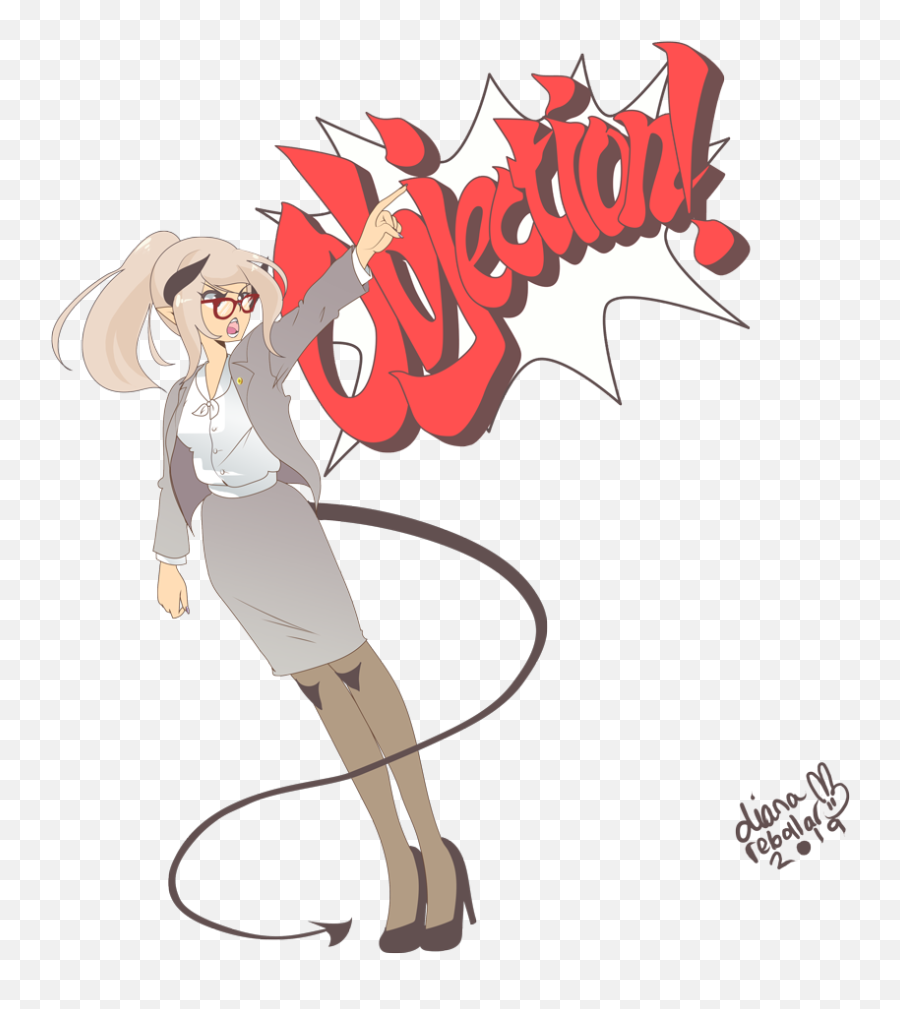 Objection U2013 Diana Rebollar - Phoenix Wright Objection Png,Objection Png