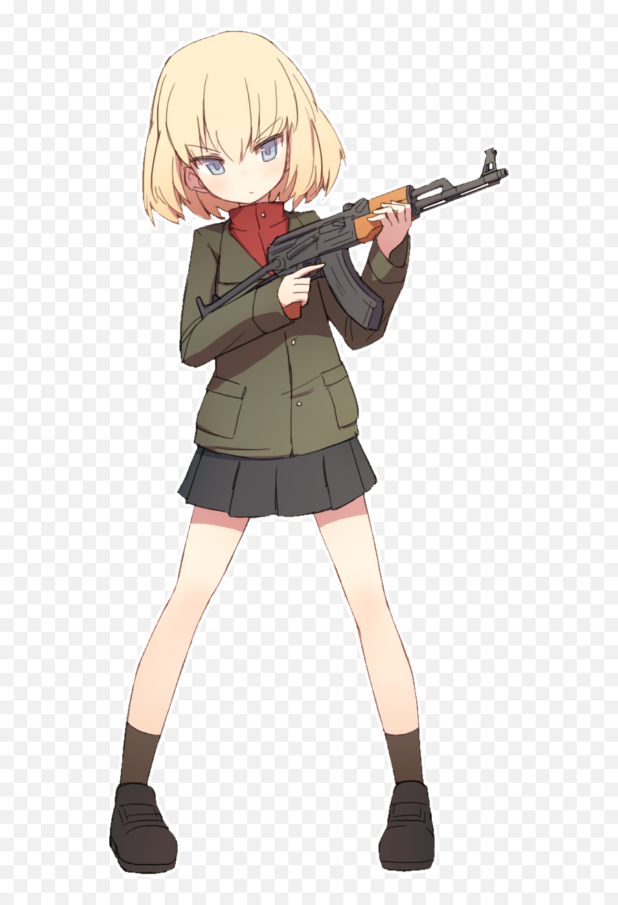 Download 1520545361499 - Anime Girl With Ak 47 Full Size Anime Girl With Gun Png,Ak47 Png