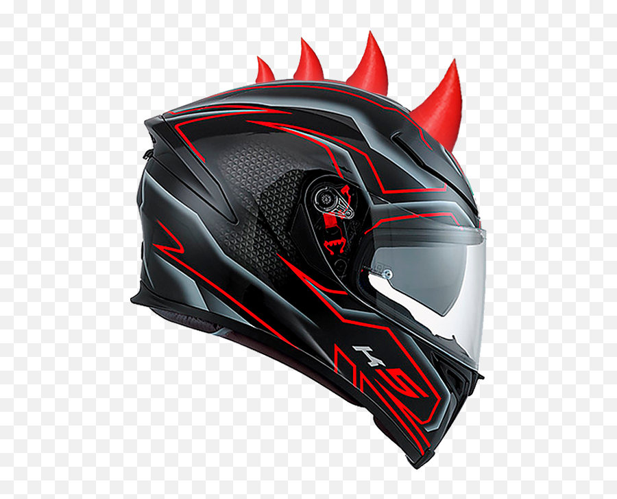Helmet Spikes Hr Mohawks Horns Unicorns Hidalgo Riders - Agv K 5 Black Grey Png,Mohawk Png