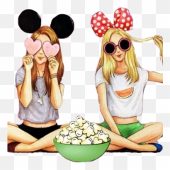 Download Winners - Best Friends Forever Cute Draw PNG Image Drawings Easy