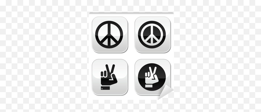 Peace Hand Gesture Vector Buttons Set Wall Mural U2022 Pixers We Live To Change - Iconos De La Paz Png,Peace Hand Sign Png