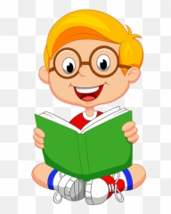 Children Reading Clipart Png 2 Image - Kid Reading A Book Clipart