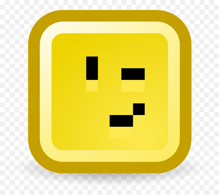 Free Photo Computer Wink Pixelated Smiley Twinkle Blink - Clip Art Png,Wink Emoji Transparent
