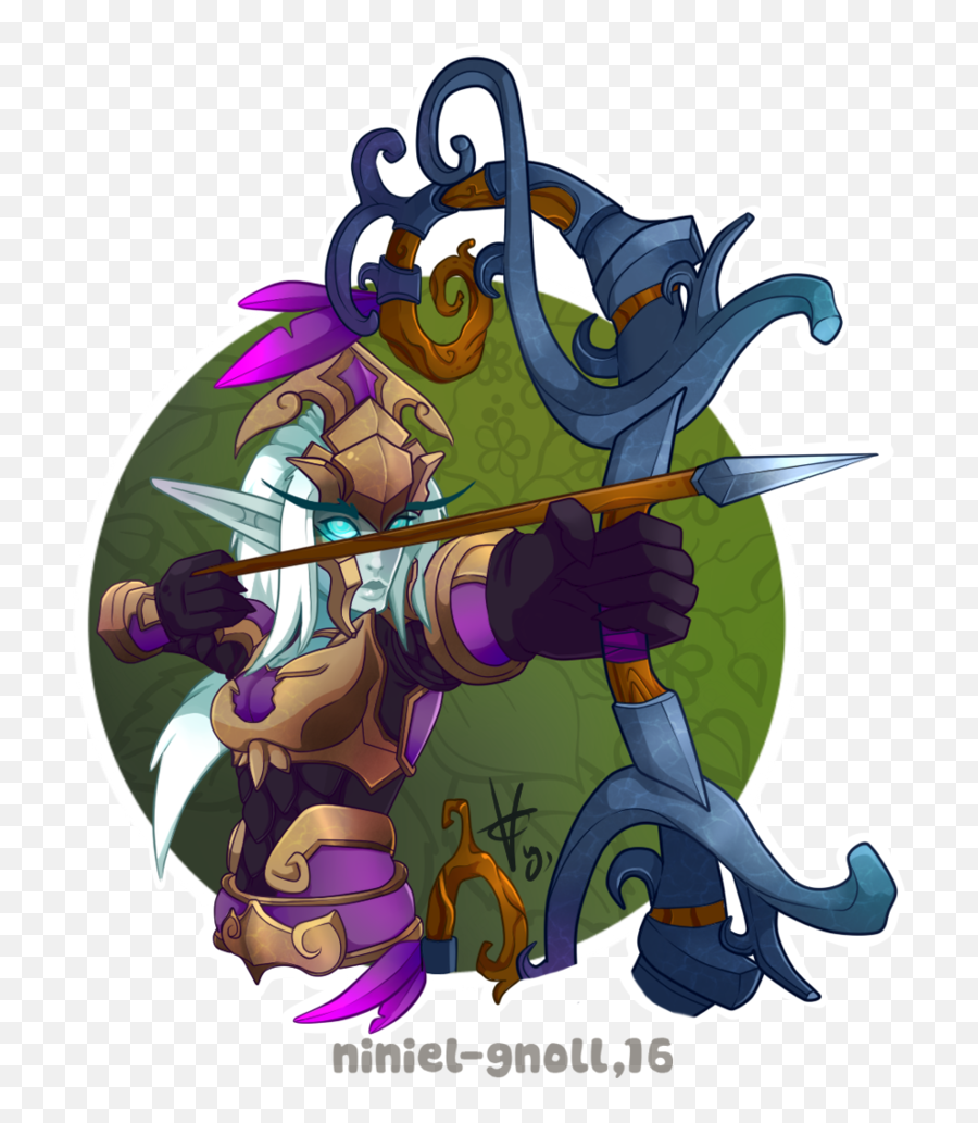 Night Elf Hunter - World Of Warcraft Full Size Png Night Elf,Warcraft Png