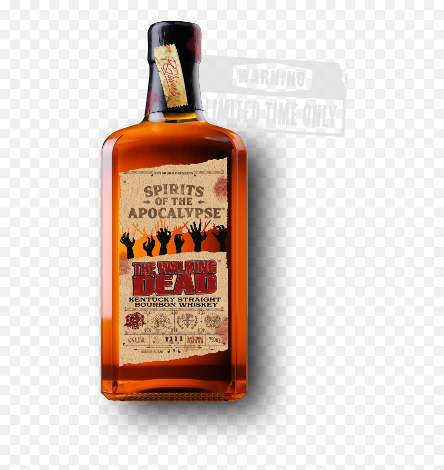 The Walking Dead Kentucky Straight Bourbon Whiskey - Walking Dead Bourbon Whiskey Png,Whiskey Bottle Png