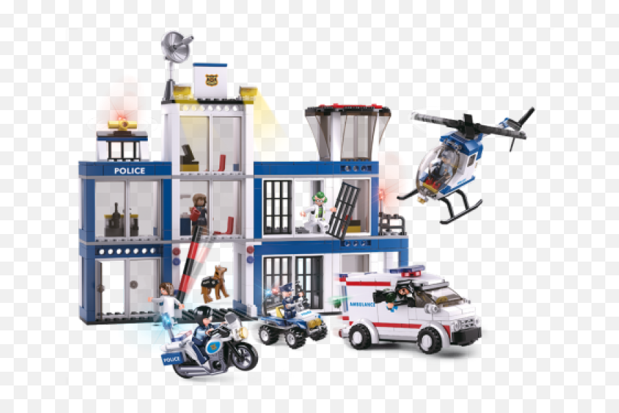 Sluban Kids Police Station K9 Dog Headquarters - 6938242955212 Png,Police Helicopter Png