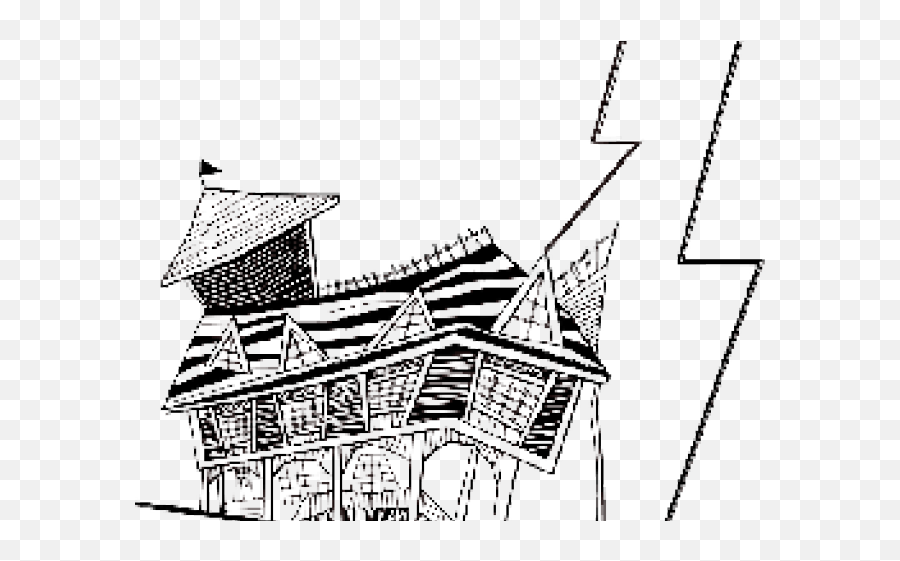Drawn Haunted House Logo - Cartoon Crooked House Full Size Cartoon Crooked House Png,Haunted House Png